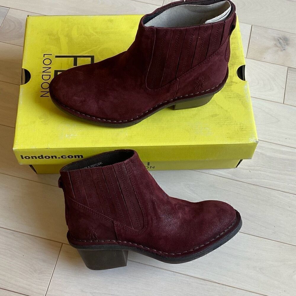 Fly London Women's Doreo 11 Fly Ankle Boots Berry Talisa Size 37